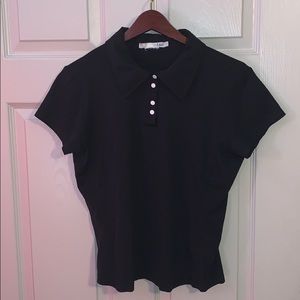 Lija black collared shirt